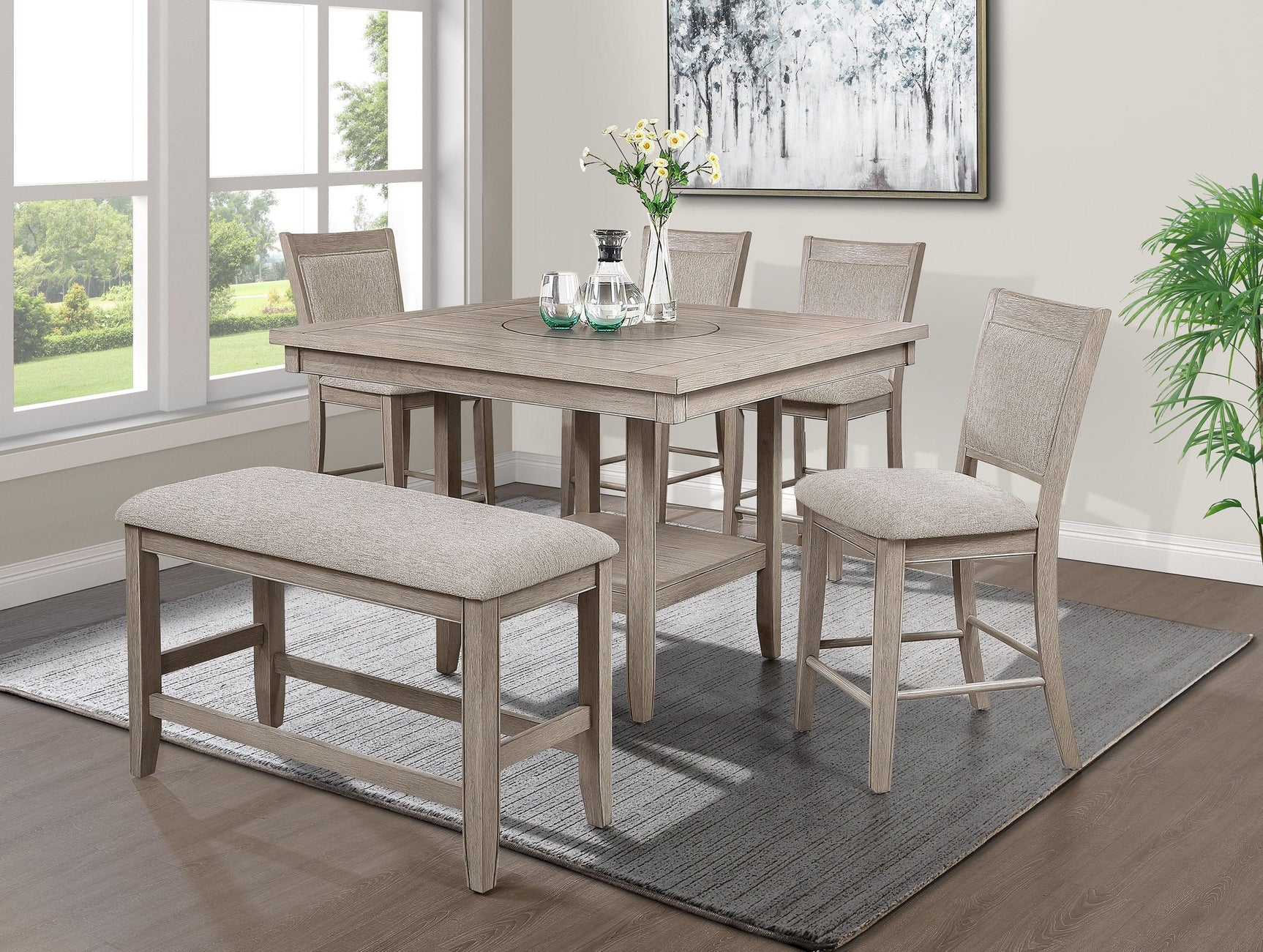 Fulton Gray Counter Height Set