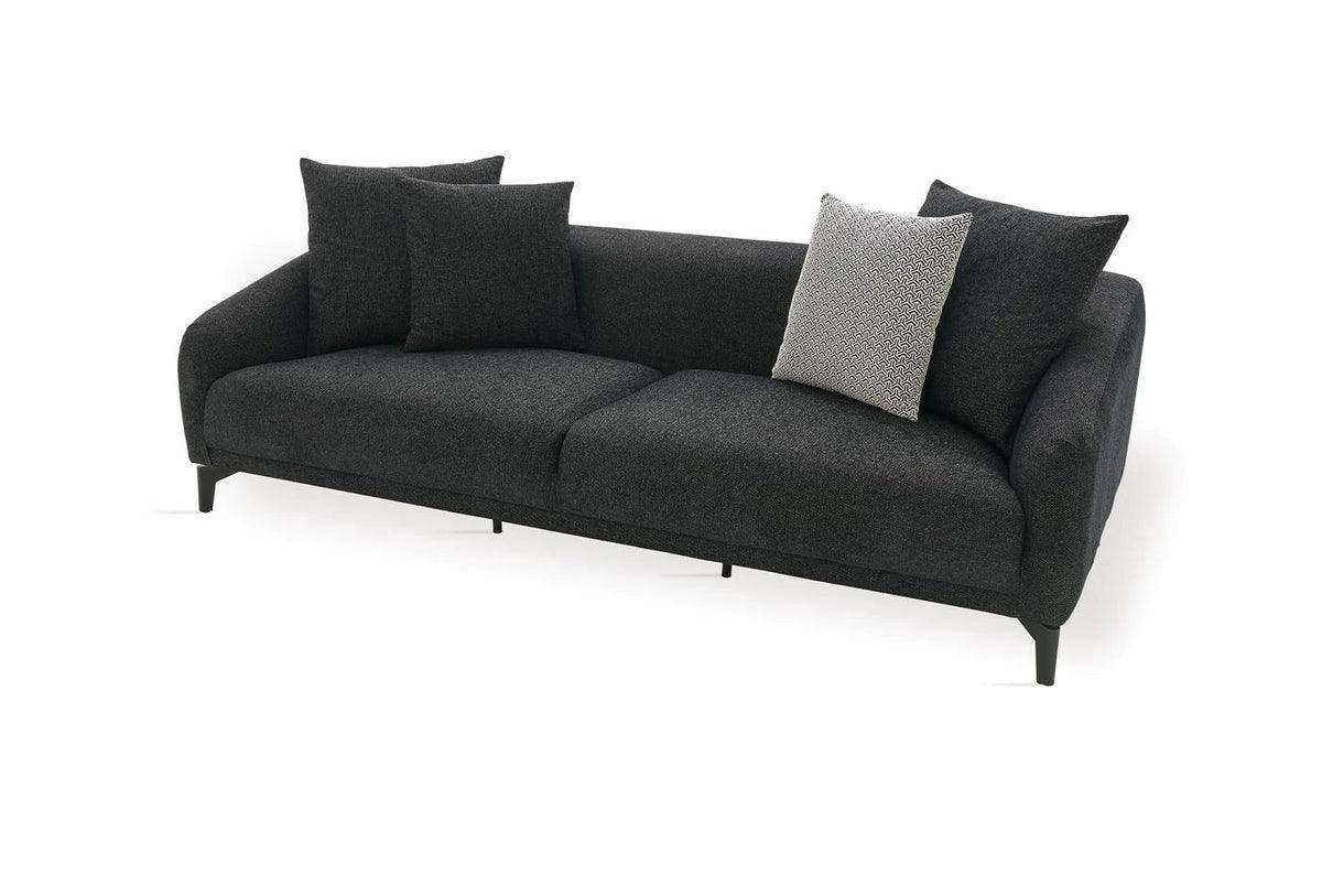 Maison Black 3-Seater Sofa - Ella Furniture