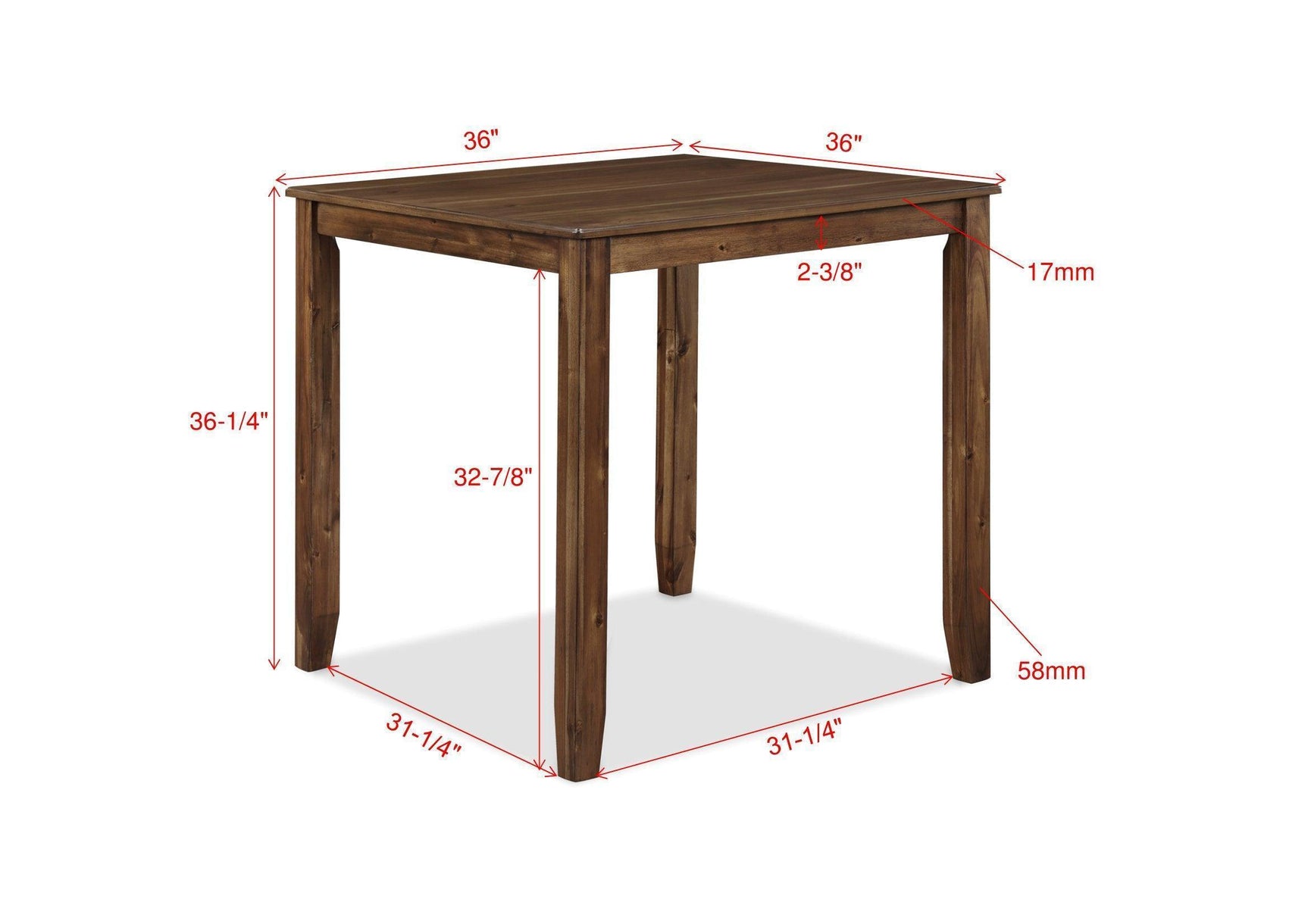 Ashborn Brown Counter Height Set
