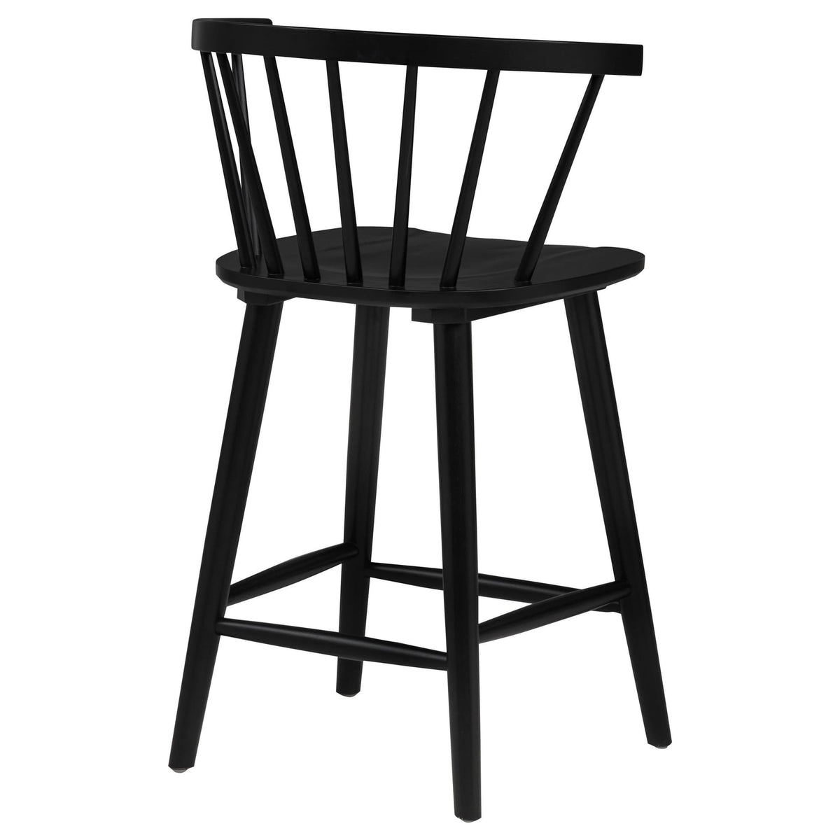 Jeffries 2-Piece Curved Spindle-Back Counter Chair Set Black — product image 8