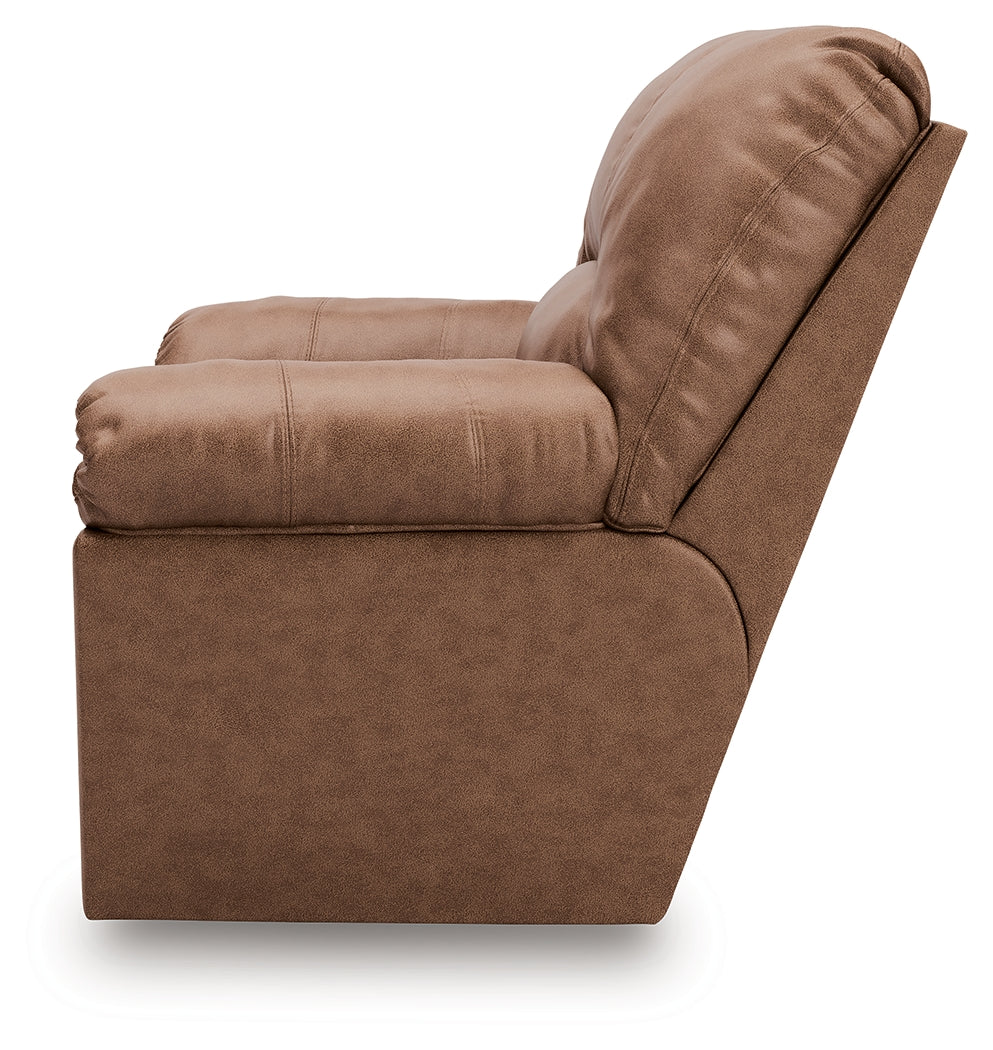WillowBend Caramel Faux Leather Recliner