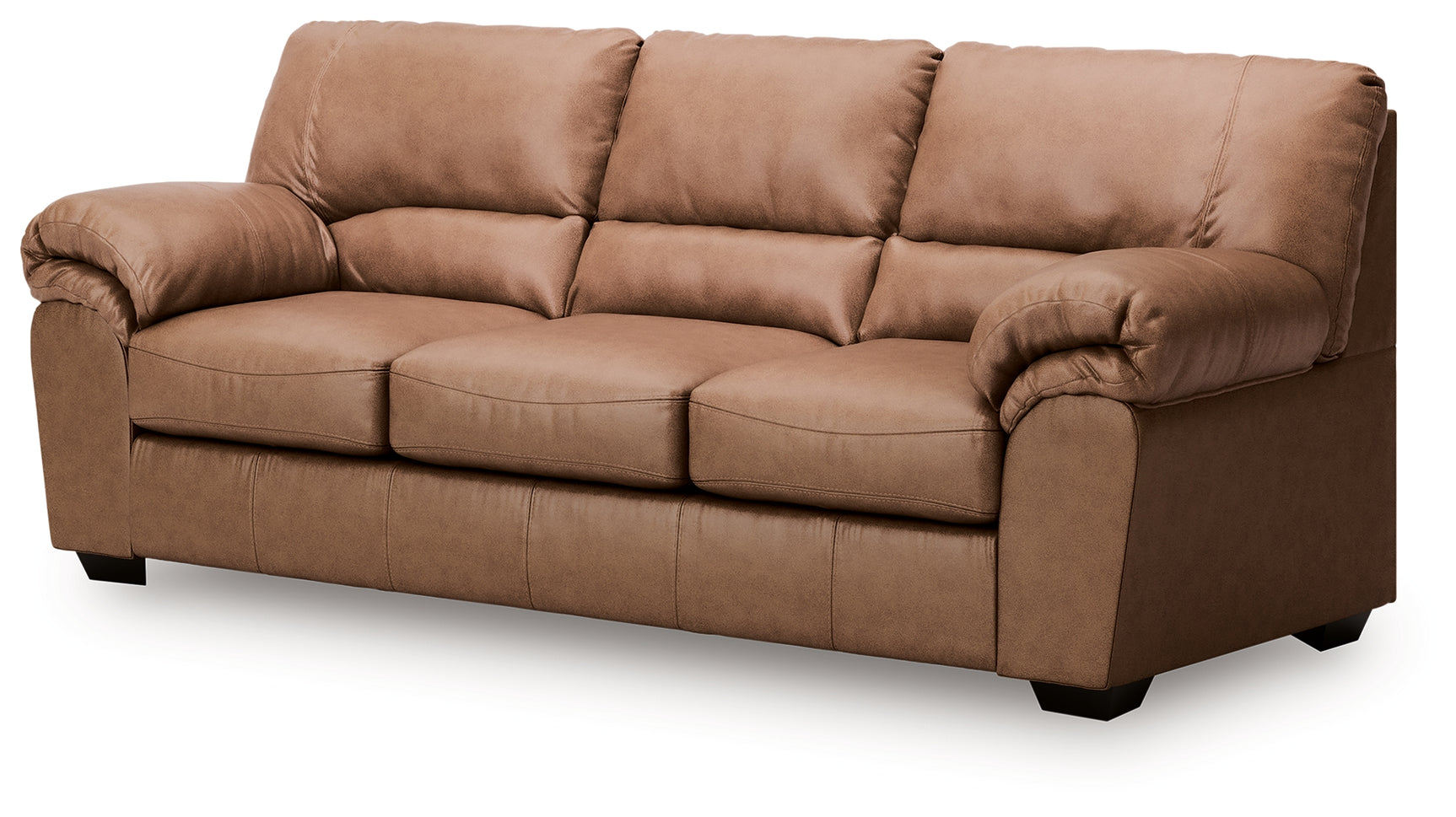 WillowBend Caramel Faux Leather Sofa