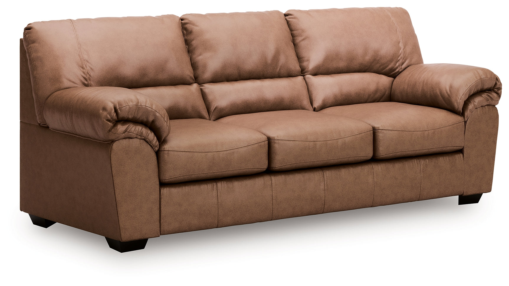 WillowBend Caramel Faux Leather Sofa
