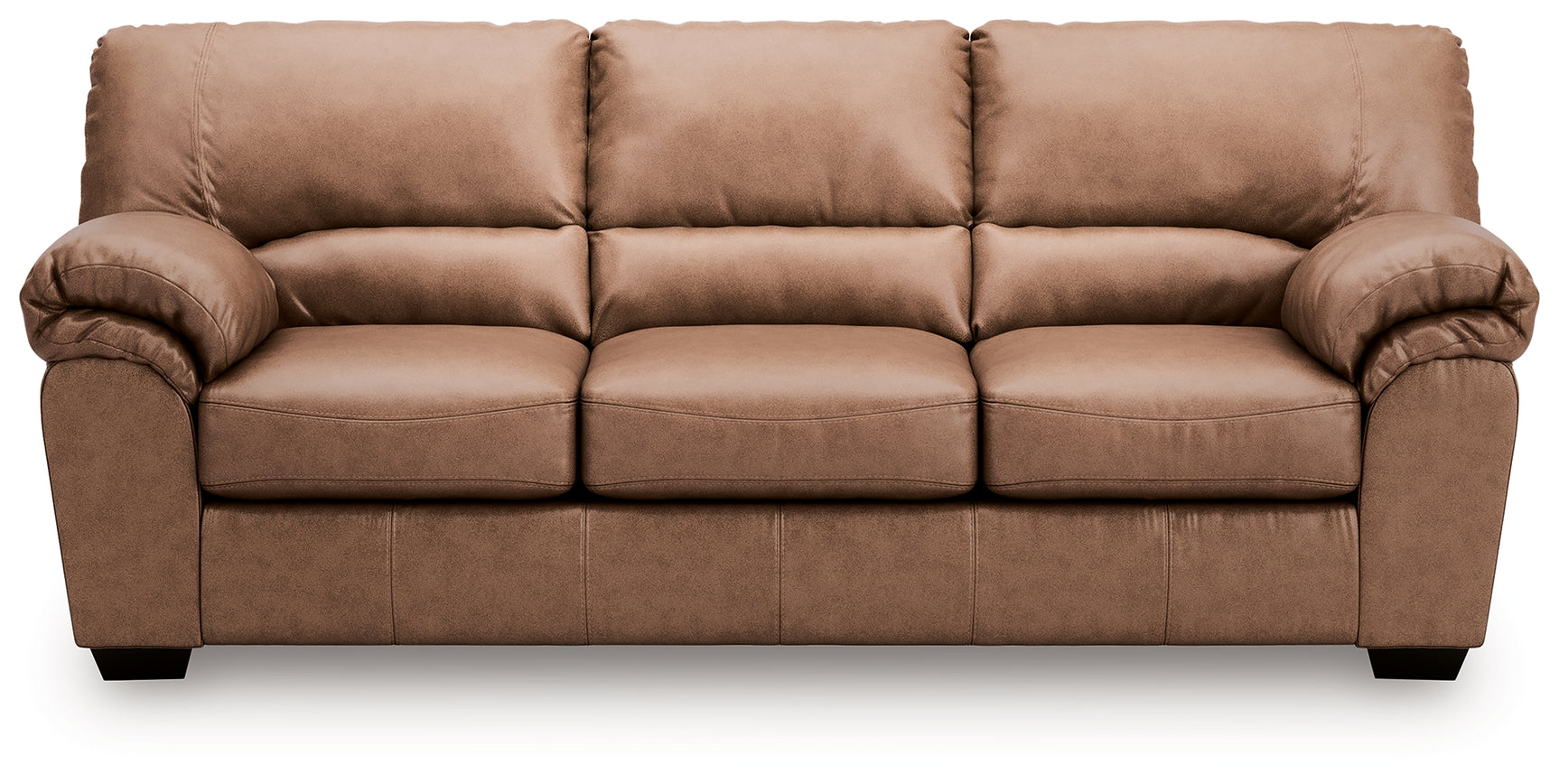 WillowBend Caramel Faux Leather Sofa