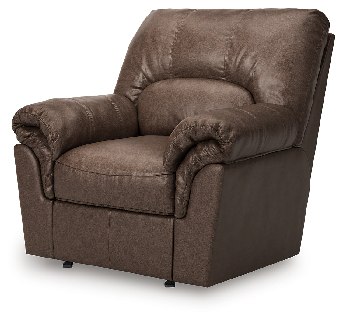WillowBend Umber Faux Leather Recliner