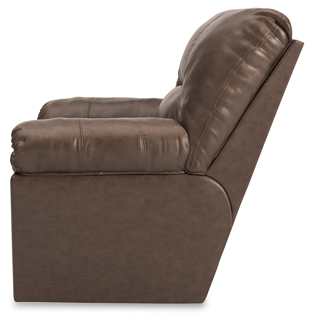 WillowBend Umber Faux Leather Recliner