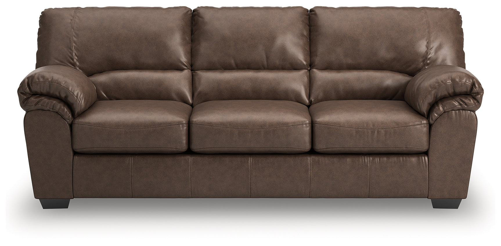 WillowBend Umber Faux Leather Sofa