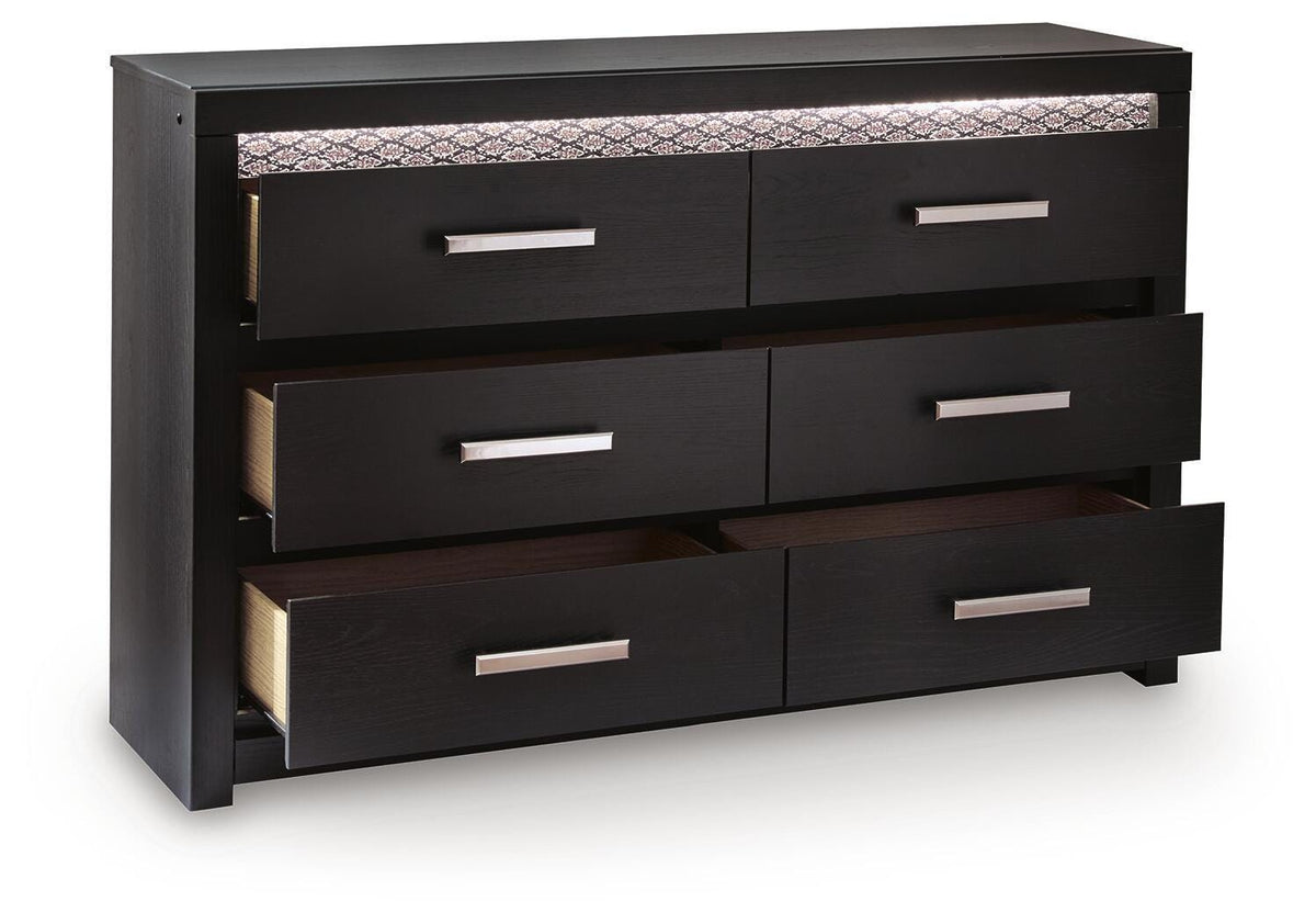Brizmore Black Dresser — angled view