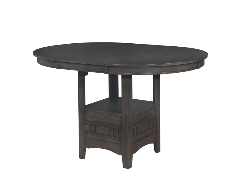 Hartwell Gray Modern Wood Oval Extendable Counter Height Dining Room Set - Ella Furniture