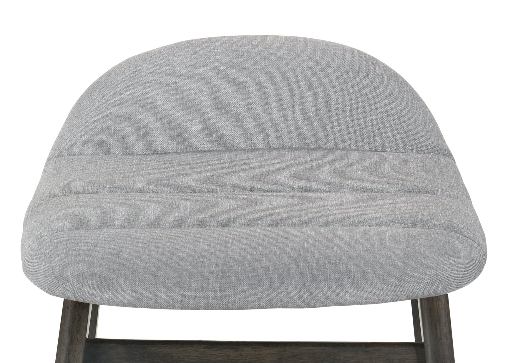 Samar Charcoal Grey Ivory Modern Fabric Wood Bar Stool - Ella Furniture