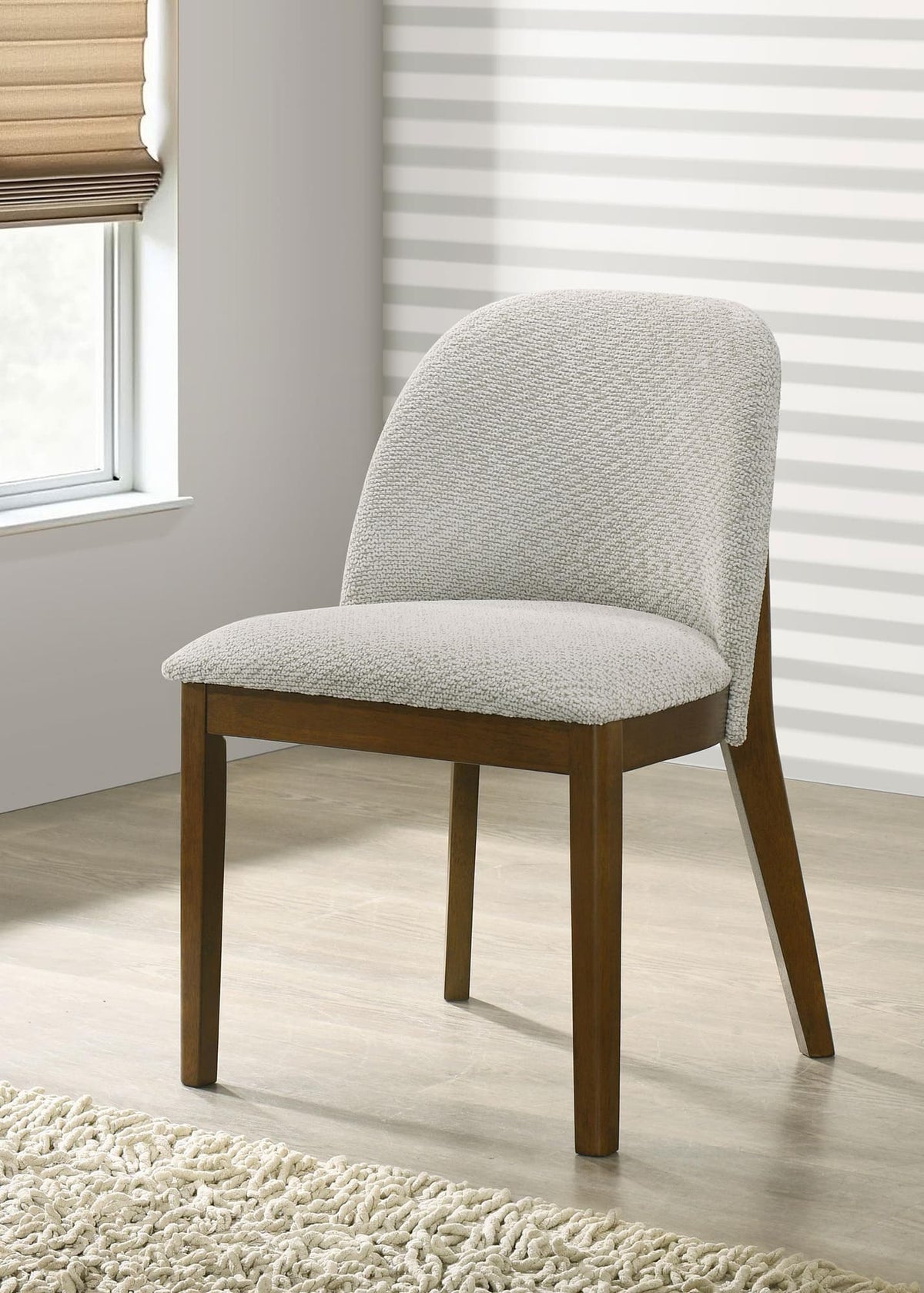 Mueller Upholstered Dining Side Chair Brown and Beige Set of 2 — product image 2