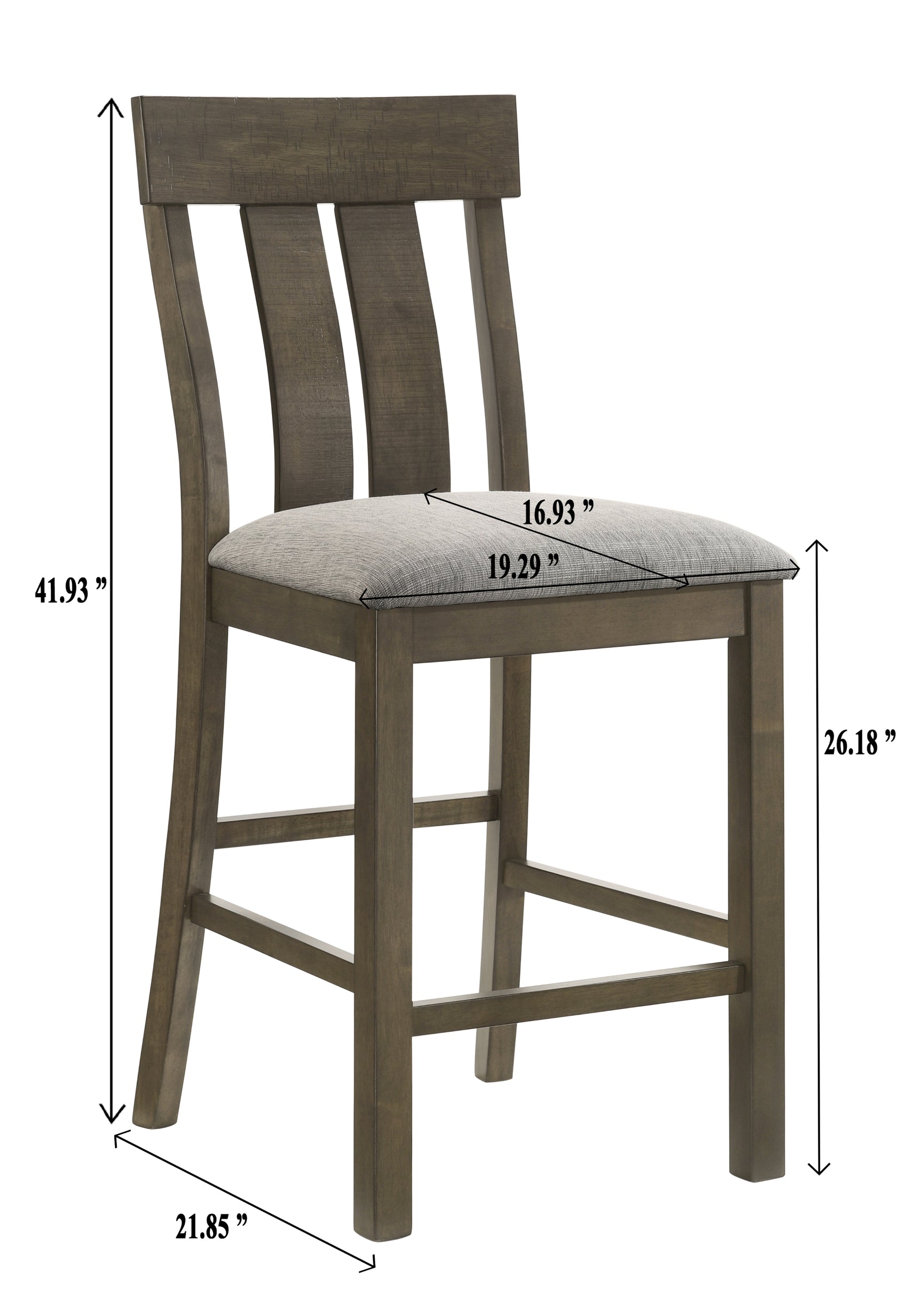 Lloyd Gray Rectangular Counter Height Set