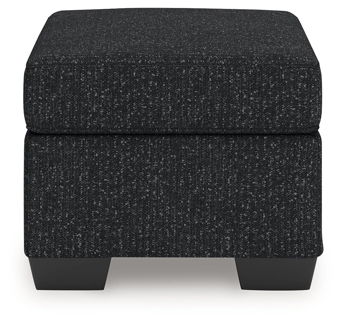 Jasmine Peaks Coal Chenille Ottoman