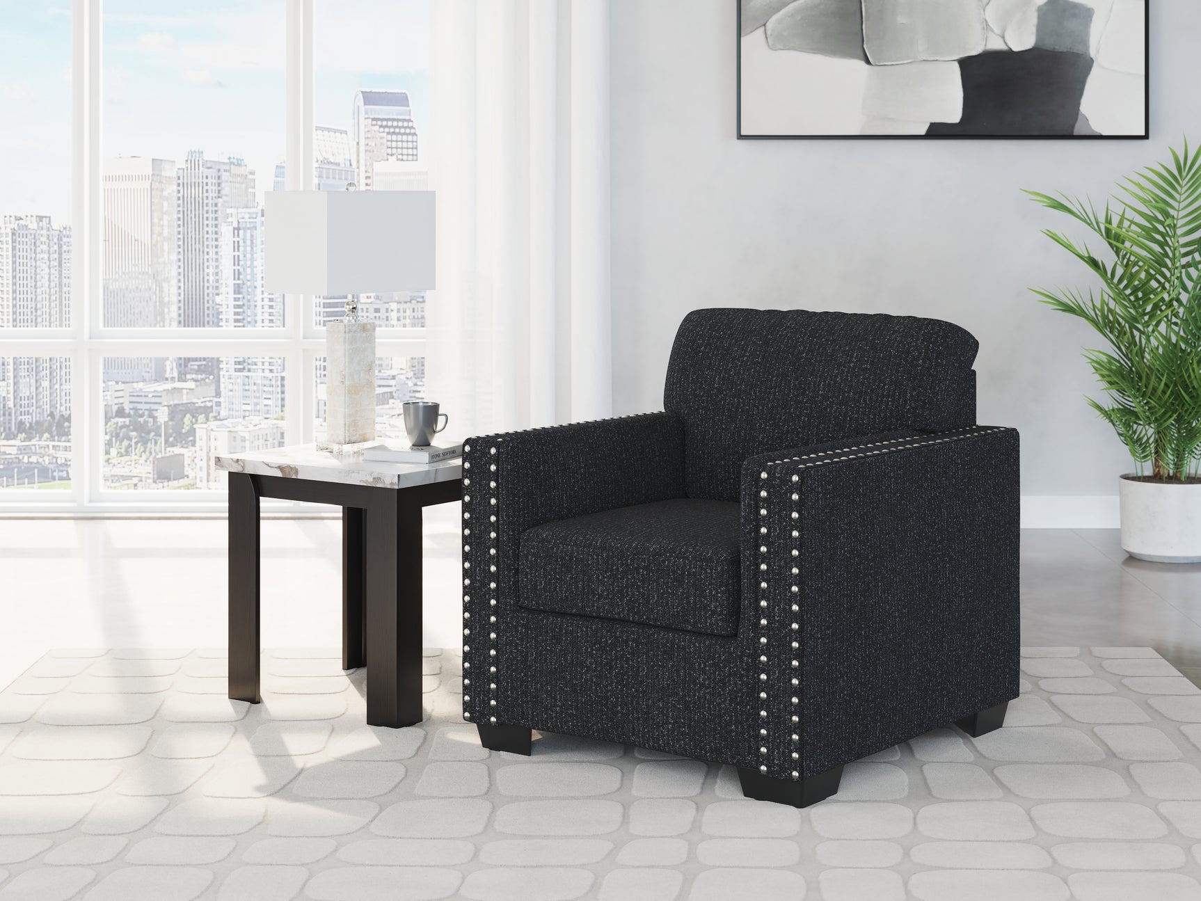 Jasmine Peaks Coal Chenille Chair