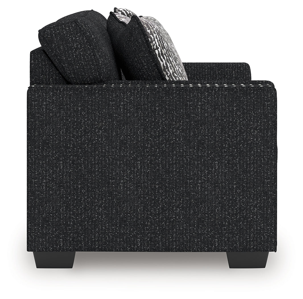 Jasmine Peaks Coal Chenille Loveseat