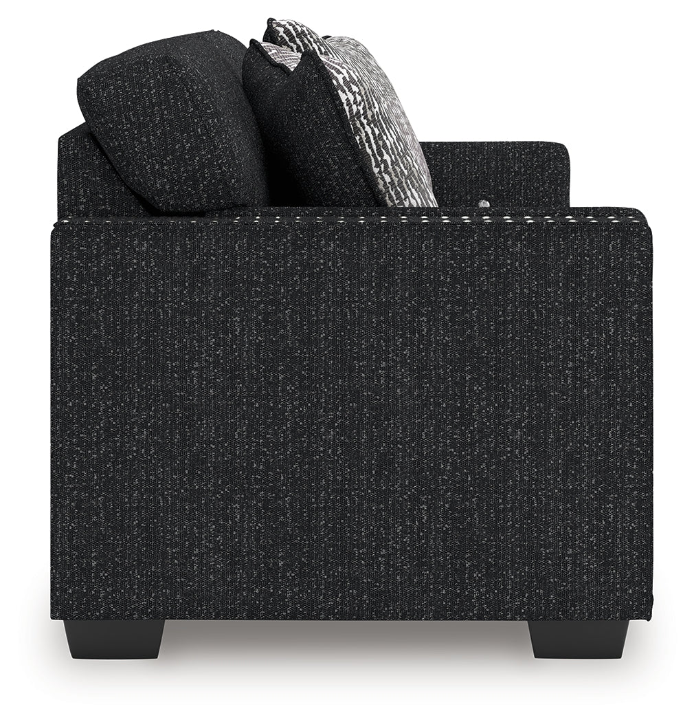 Jasmine Peaks Coal Chenille Sofa