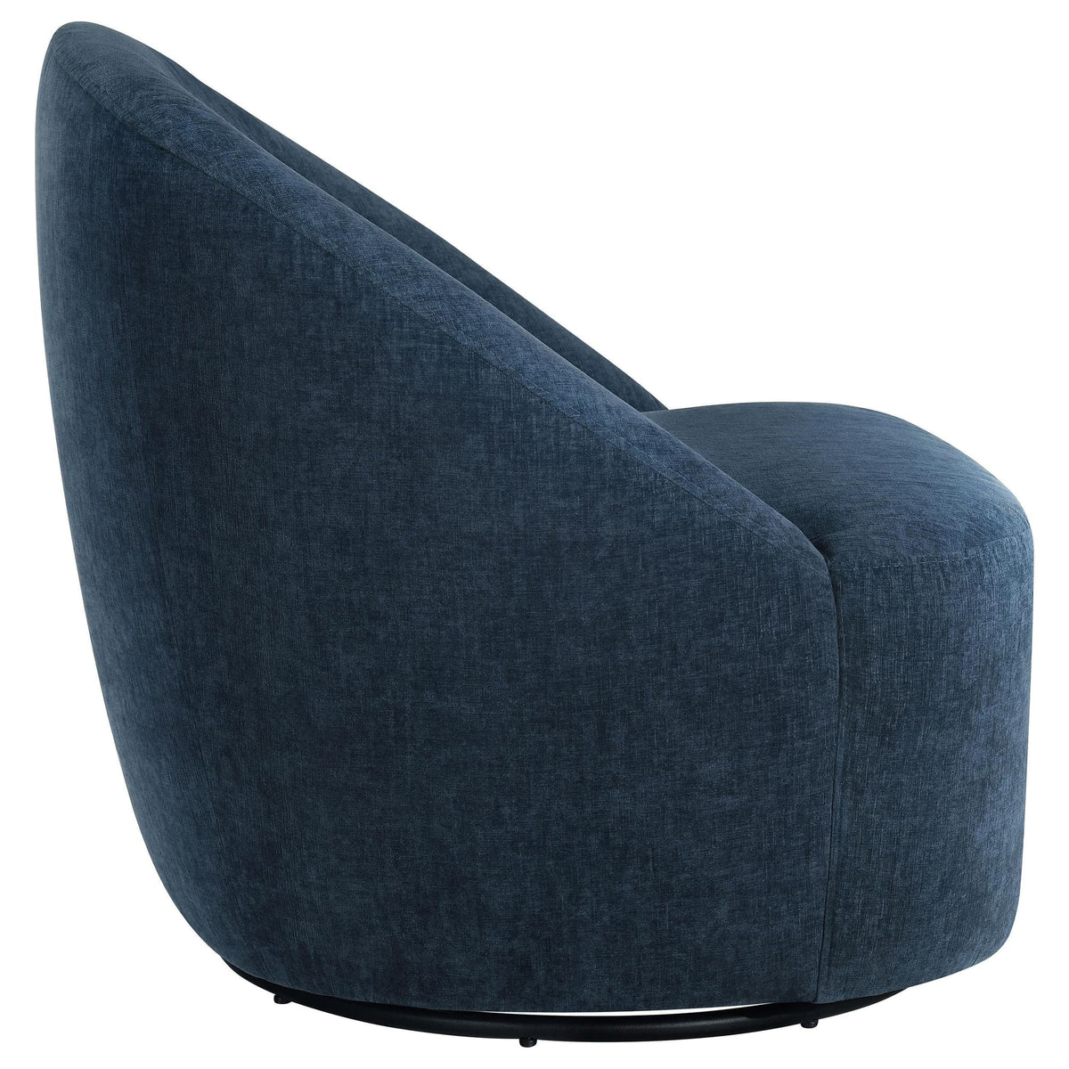 Leon Upholstered Barrel Swivel Accent Chair Navy — product image 8