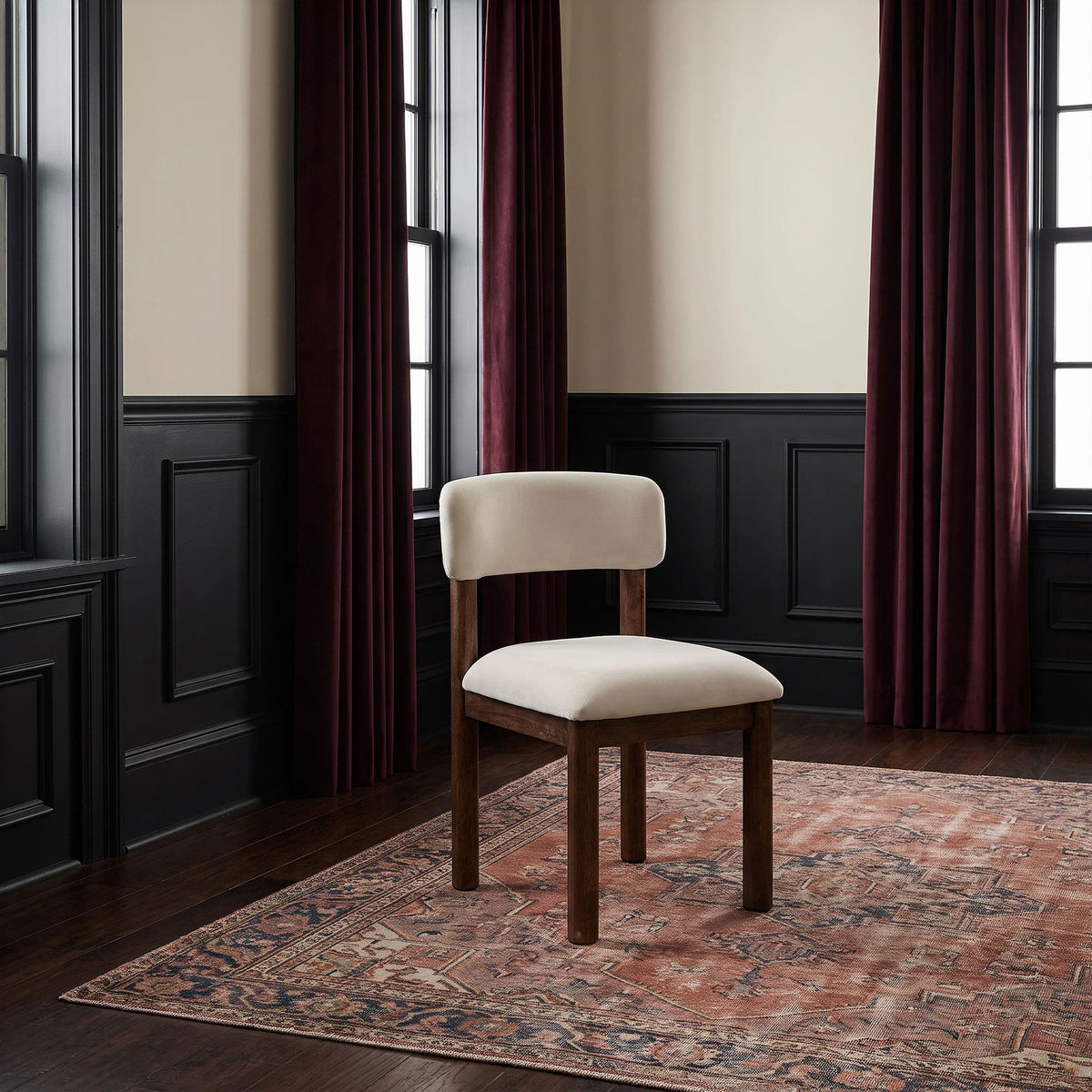 Faulkner Cream Upholstered Dining Side Chair Set of 2 — product image 2