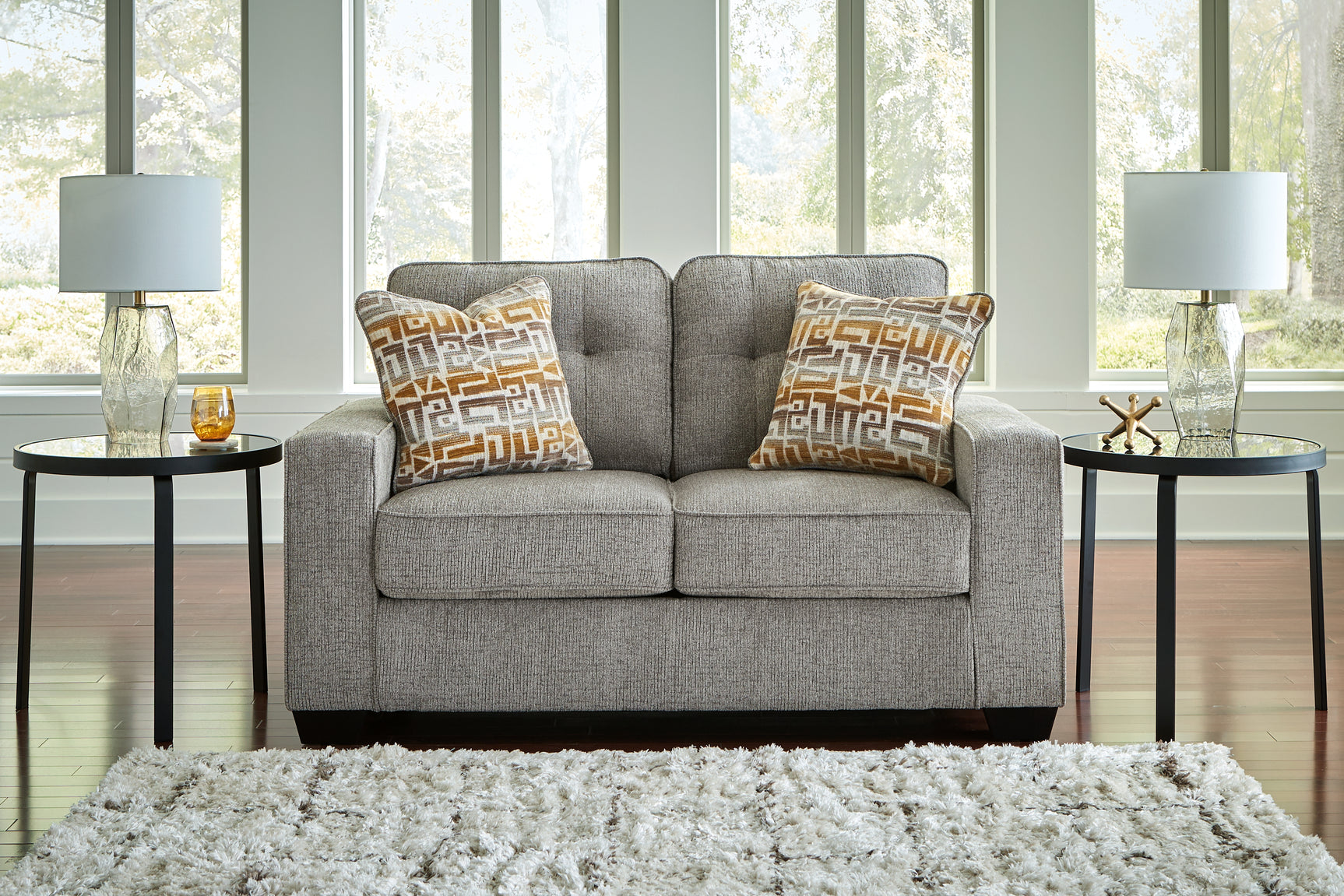 Larimer Iron Sofa and Loveseat