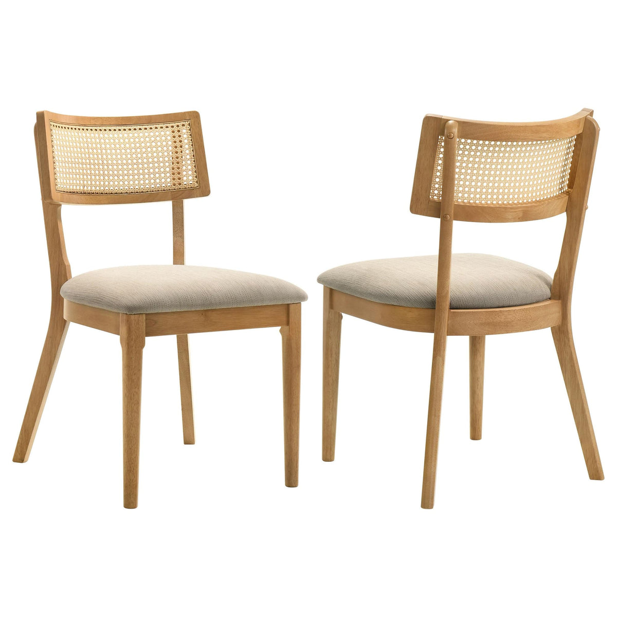 Fabra Cane Back Side Chair Honey Wheat Set of 2 — product view