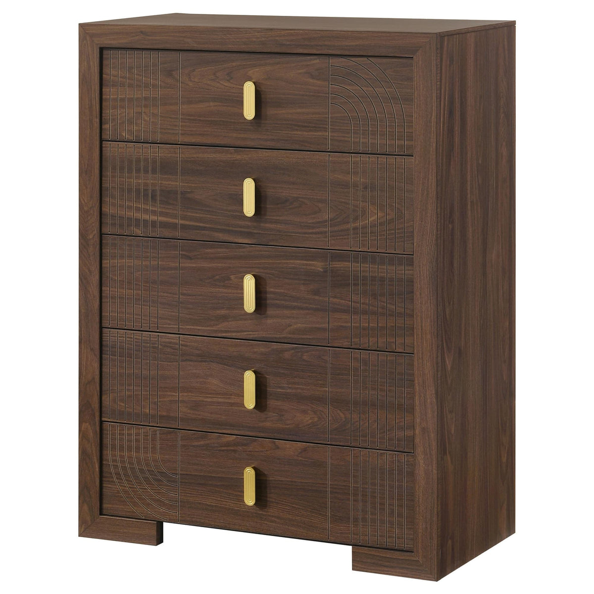 Etienne 5-Drawer Bedroom Chest of Drawers Walnut — product image 4