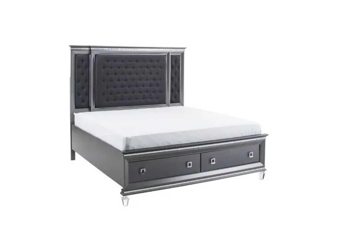 Madrid Dark Gray Dresser & Mirror