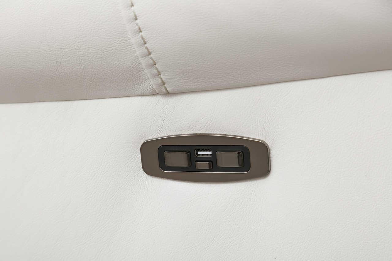 Party Time White Reclining Sofa, Loveseat Recliner