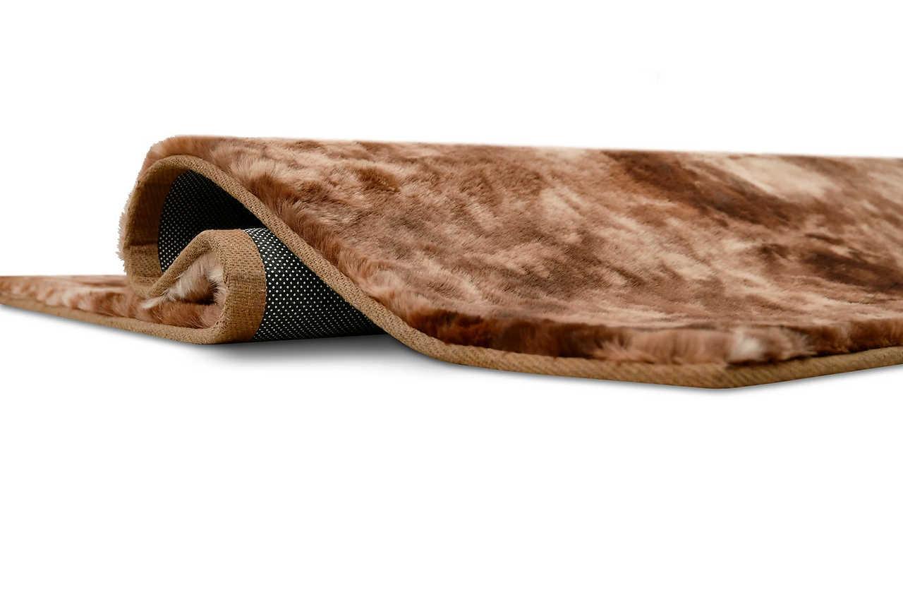 Rabbit-td-brown Modern Transitional Art Silk Shine Rug - Ella Furniture