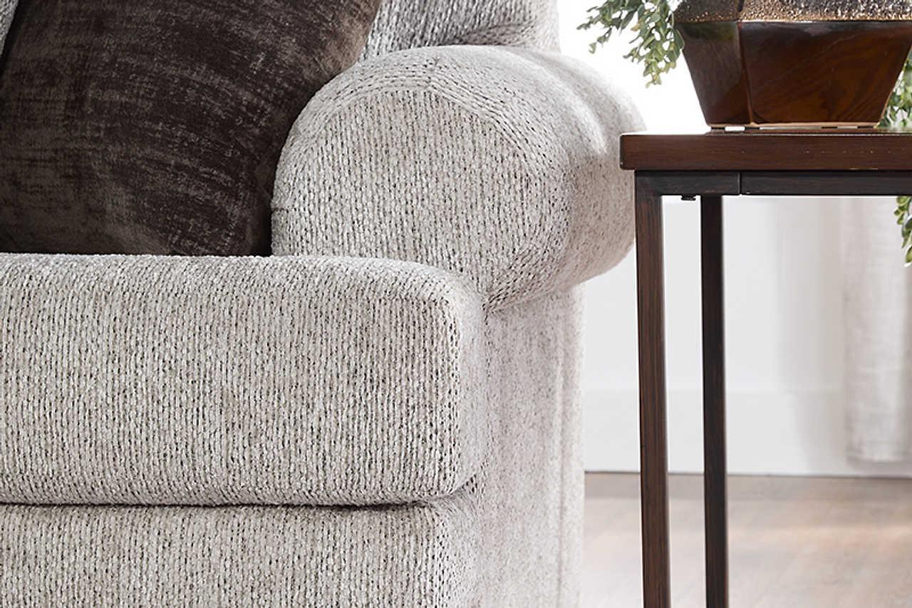 Marley Cloud Grey Blue Modern Contemporary Solid Wood Fabric Upholstered Sofa - Ella Furniture