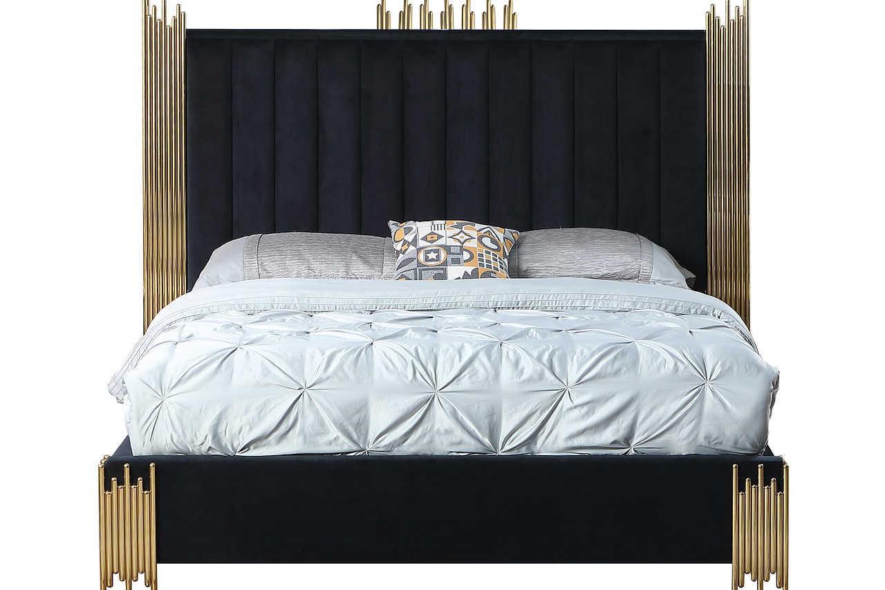 Token Black Modern Platform Queen Bed - Ella Furniture