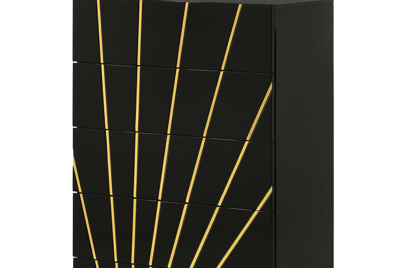 Zenia Black Gold Chest