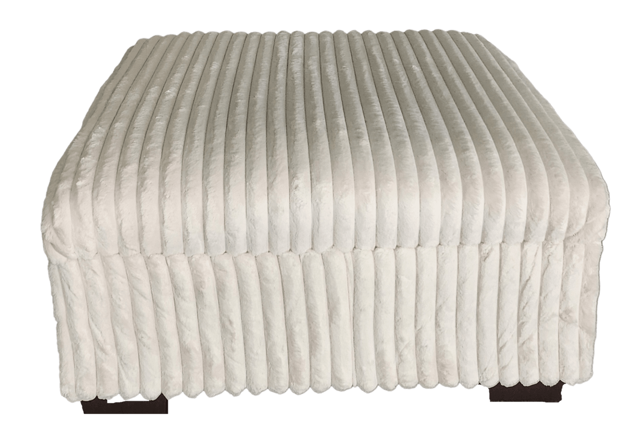 Texan Ivory Corduroy Ottoman
