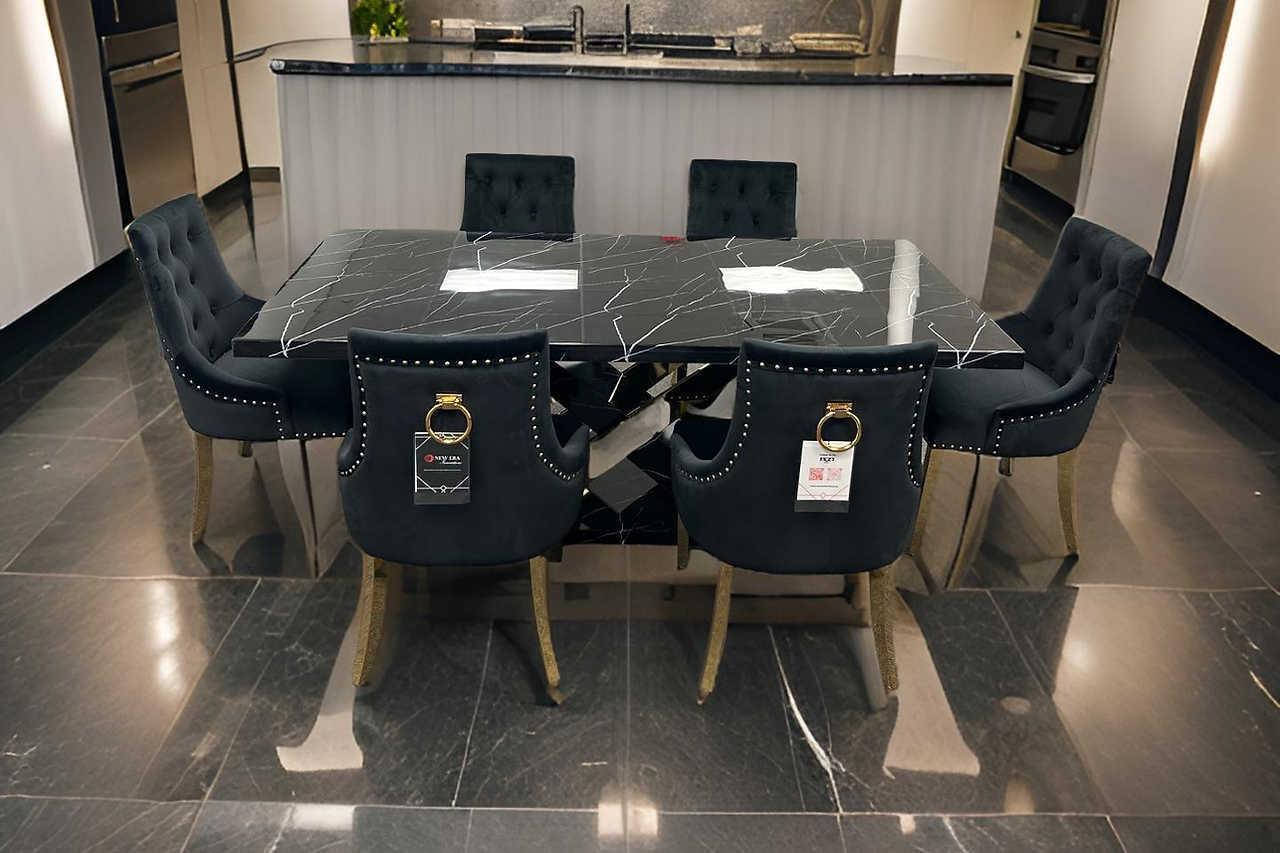Viva Black Gold Dining Table