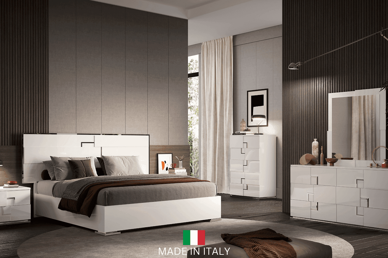 Infinity White King Bed