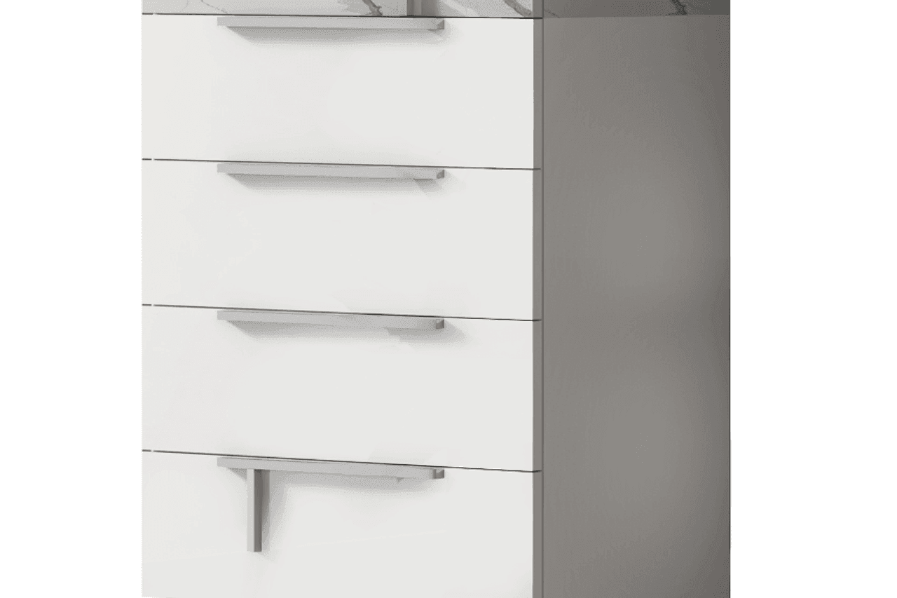 Sunset White Dresser & Mirror