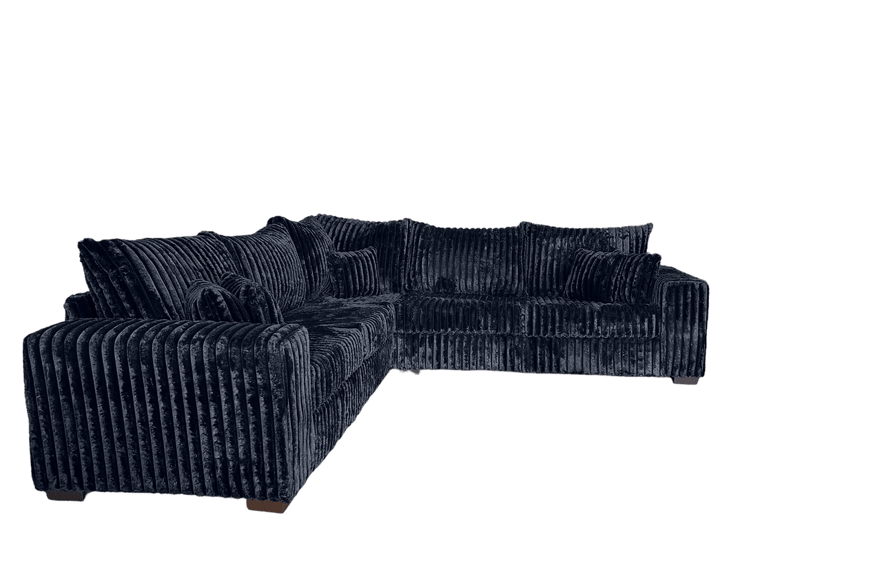 Noah Black Corduroy Sectional