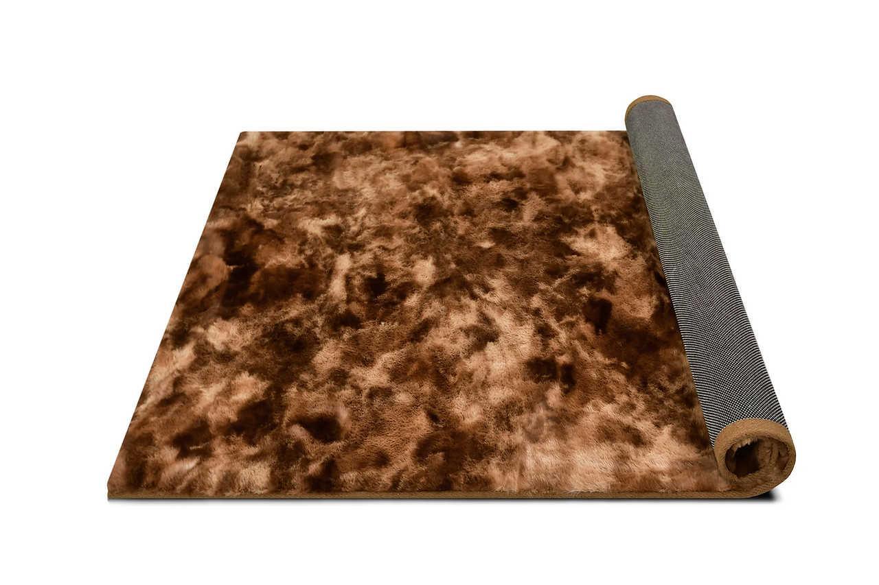 Rabbit-td-brown Modern Transitional Art Silk Shine Rug - Ella Furniture