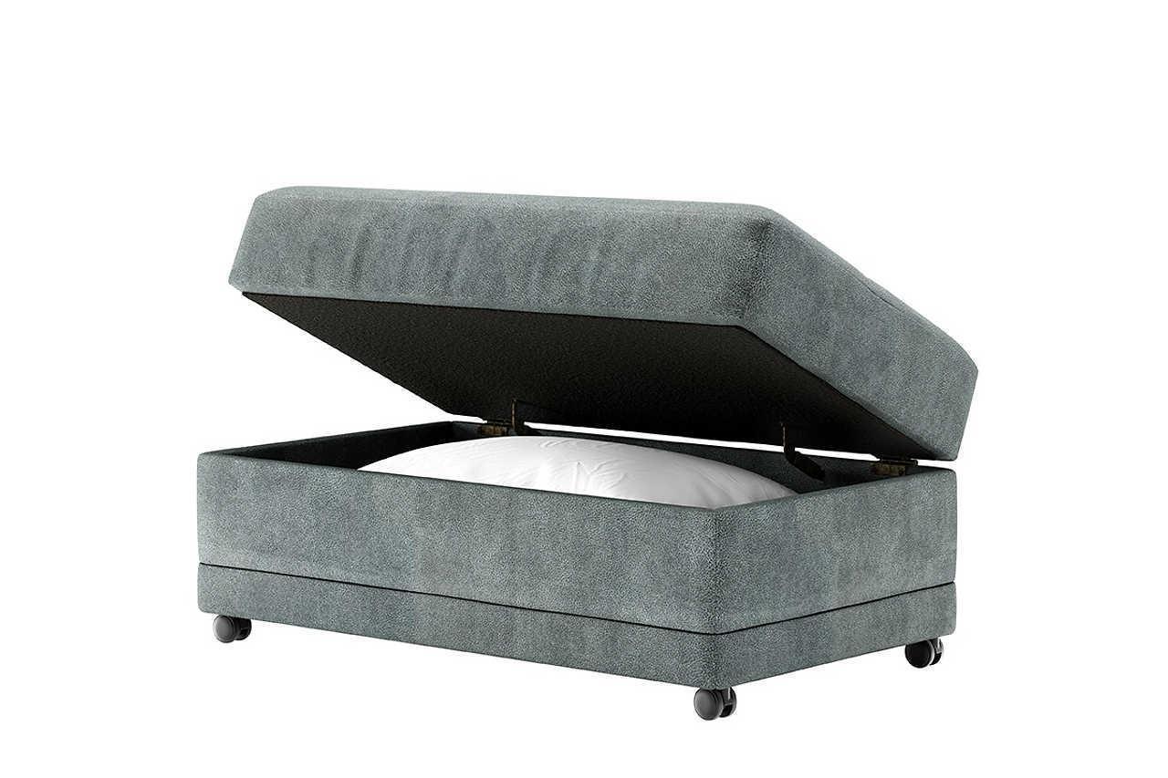 Capulet Bayou Gray Storage Ottoman