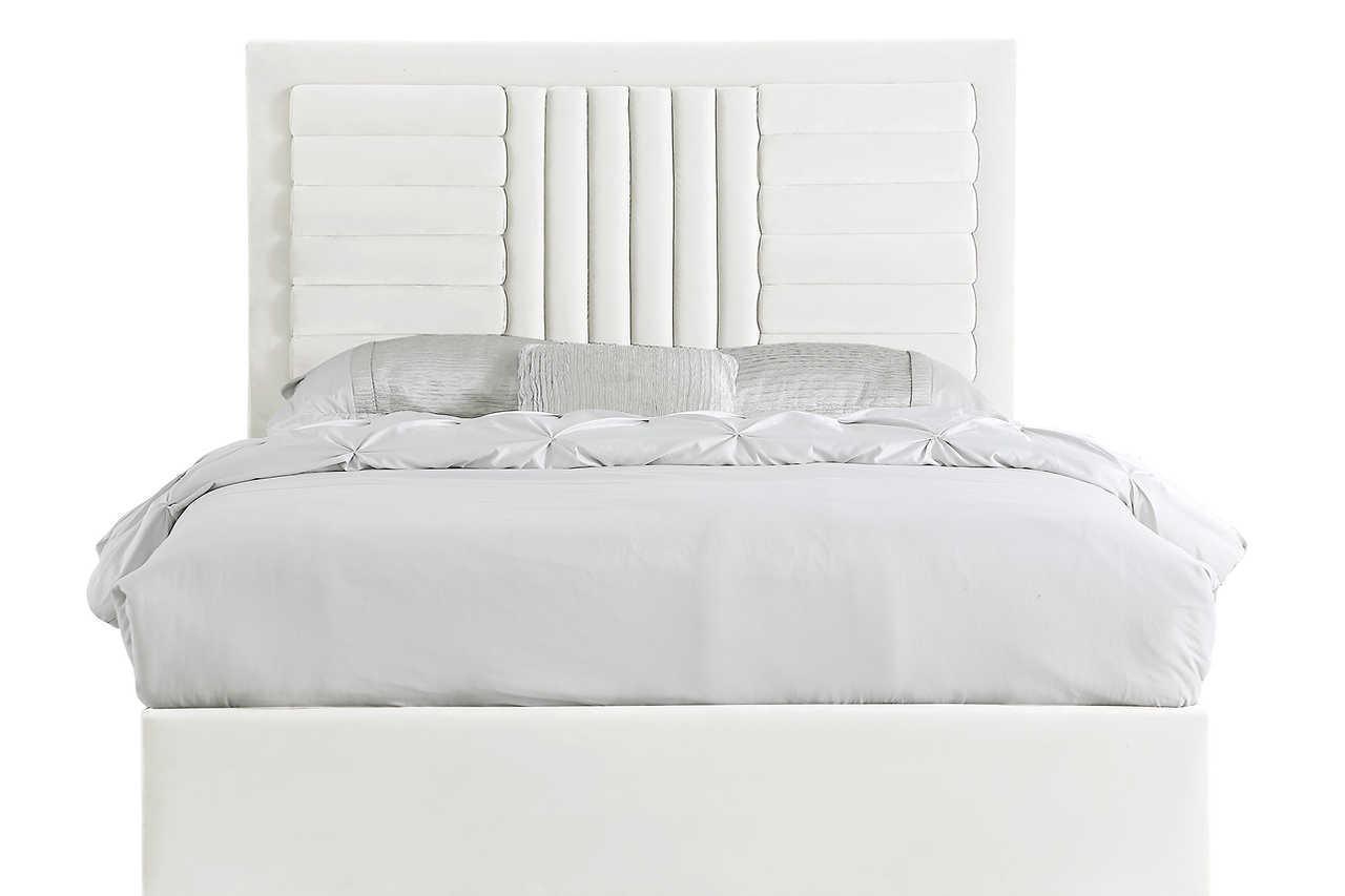 Anita Ivory Upholstered Platform Queen Bed