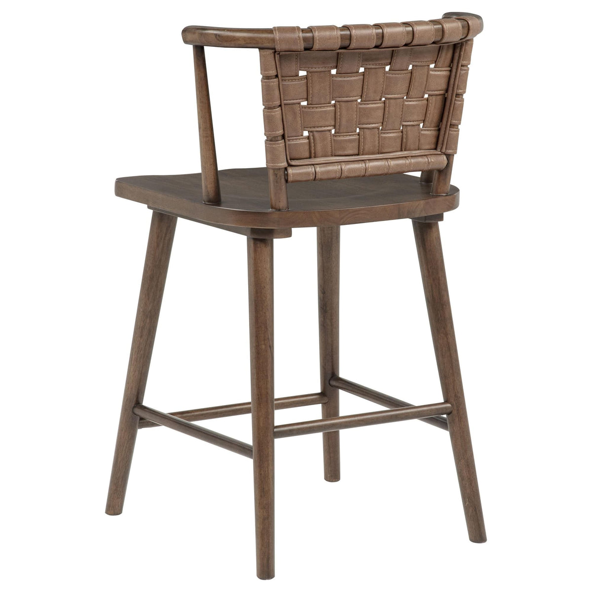 Tallis Woven Leatherette Back Counter Chairs Brown Set of 2 — product image 6