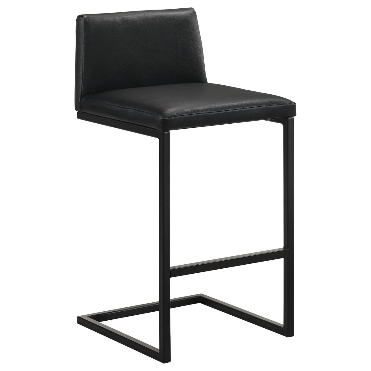 Vardon Genuine Leather Bar Stool Black Set of 2 — product image 2