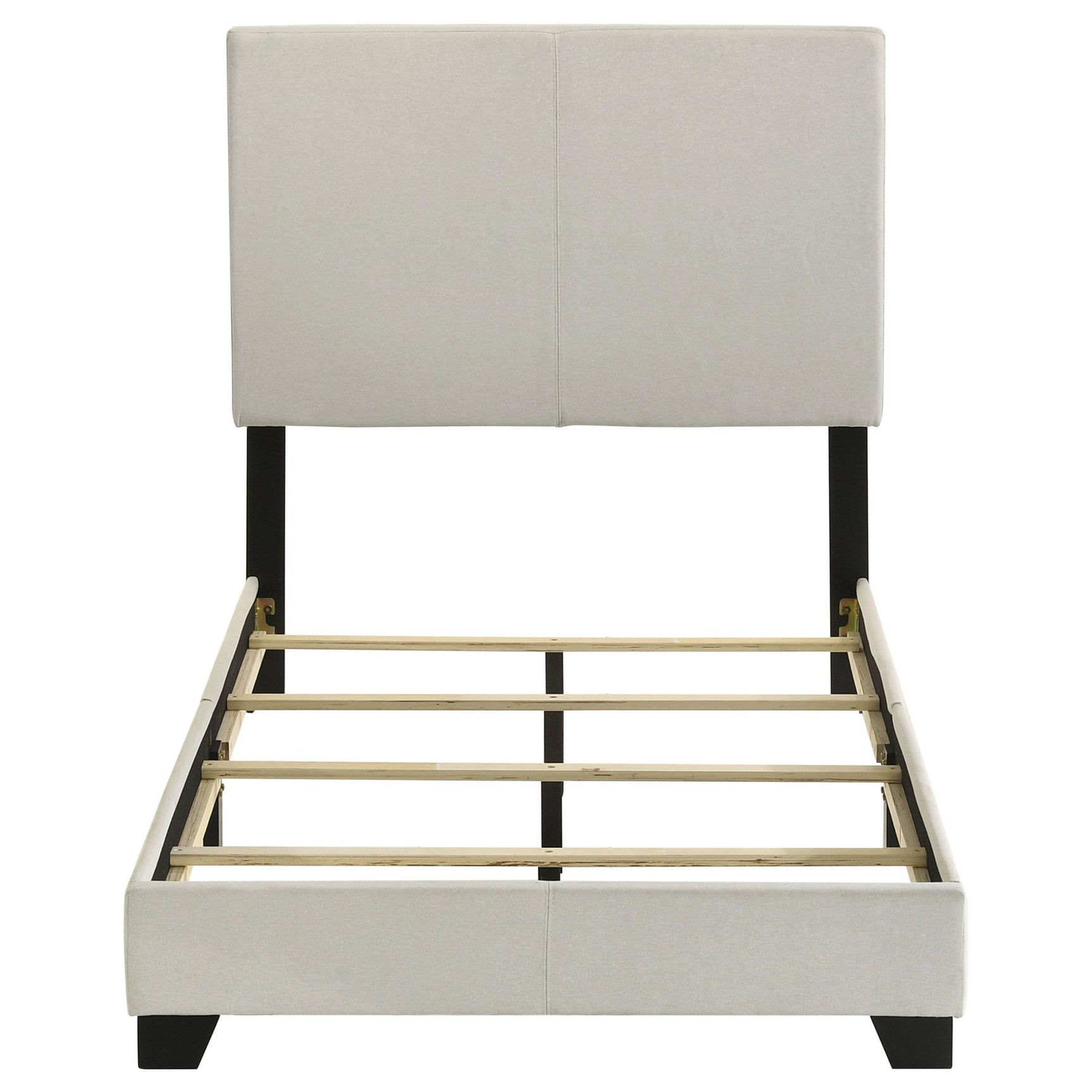 Dorian Fabric Upholstered Twin Panel Bed Cream