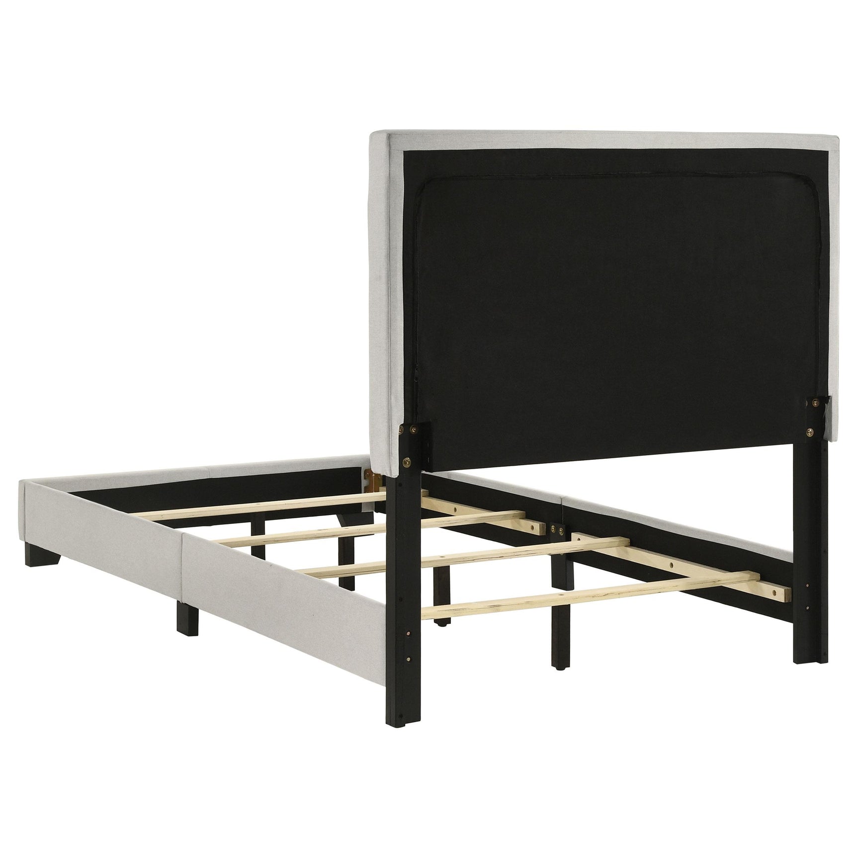 Dorian Fabric Upholstered Twin Panel Bed Cream