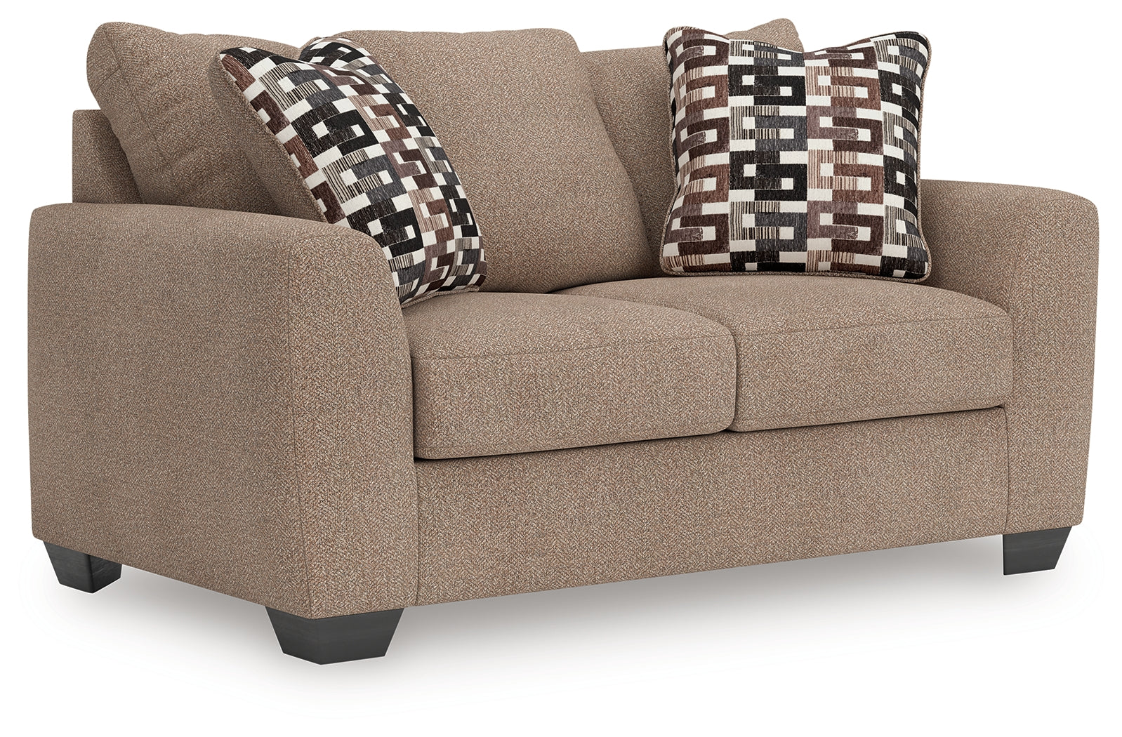 Triston-Peaks Suede Chenille Loveseat