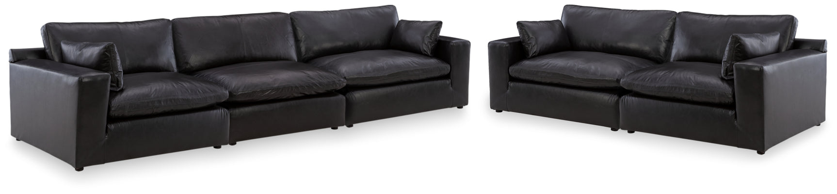 Emilia Black Sofa and Loveseat