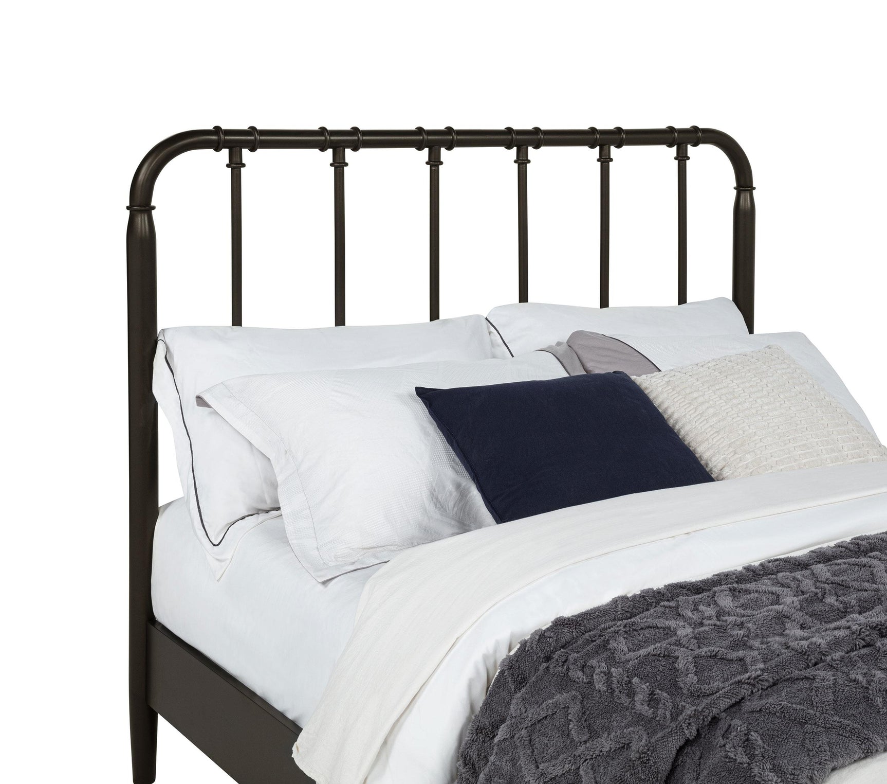 Rocco All Wood Water Pipe Open Frame Twin Bed Dark Bronze