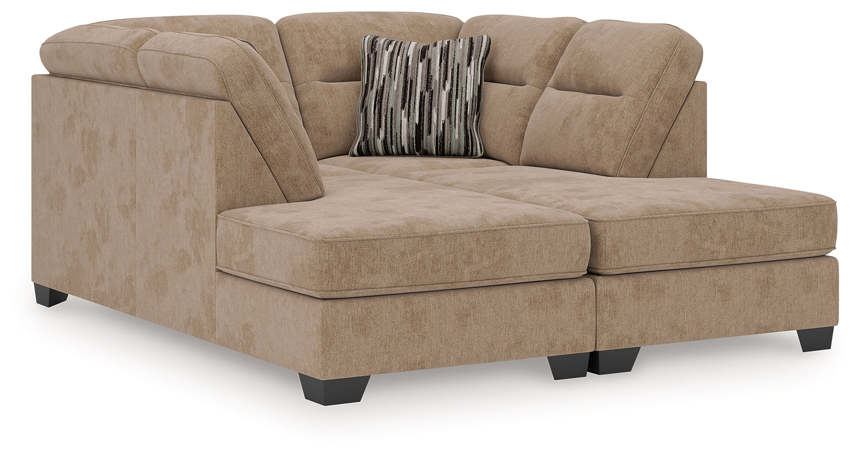 Olten Mocha Chenille 2-Piece Super Chaise
