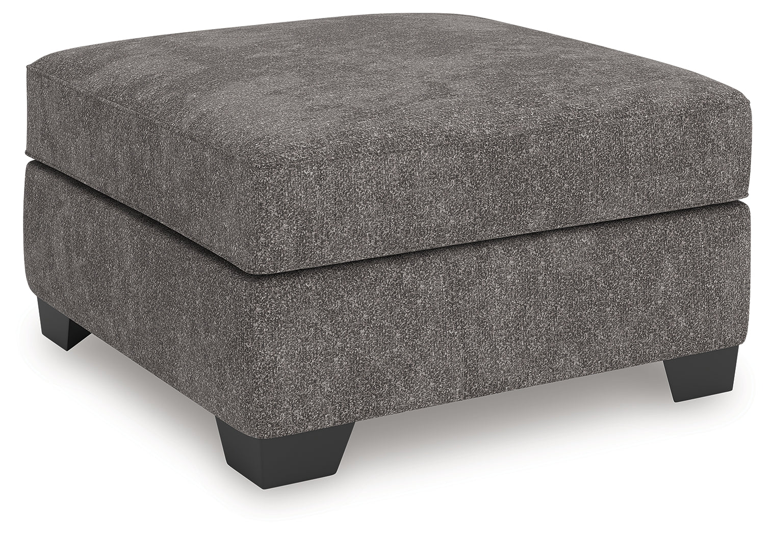 Olten Graphite Chenille Oversized Accent Ottoman