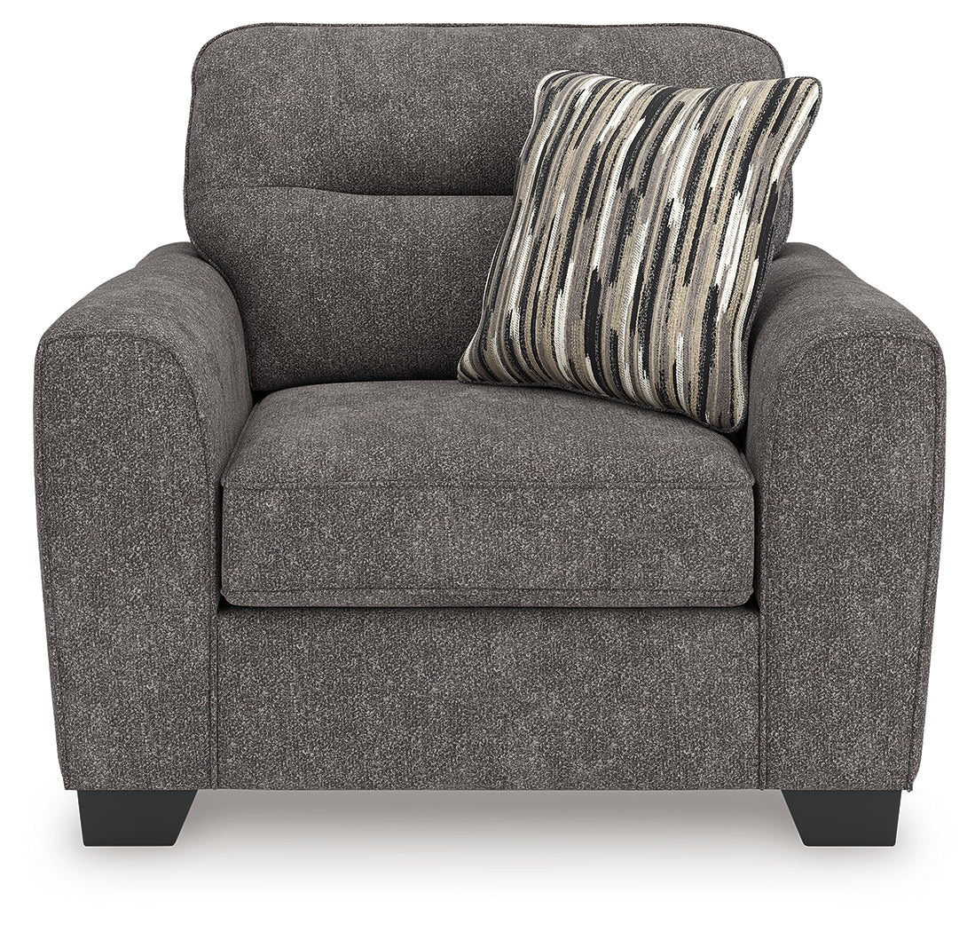 Olten Graphite Chenille Oversized Chair