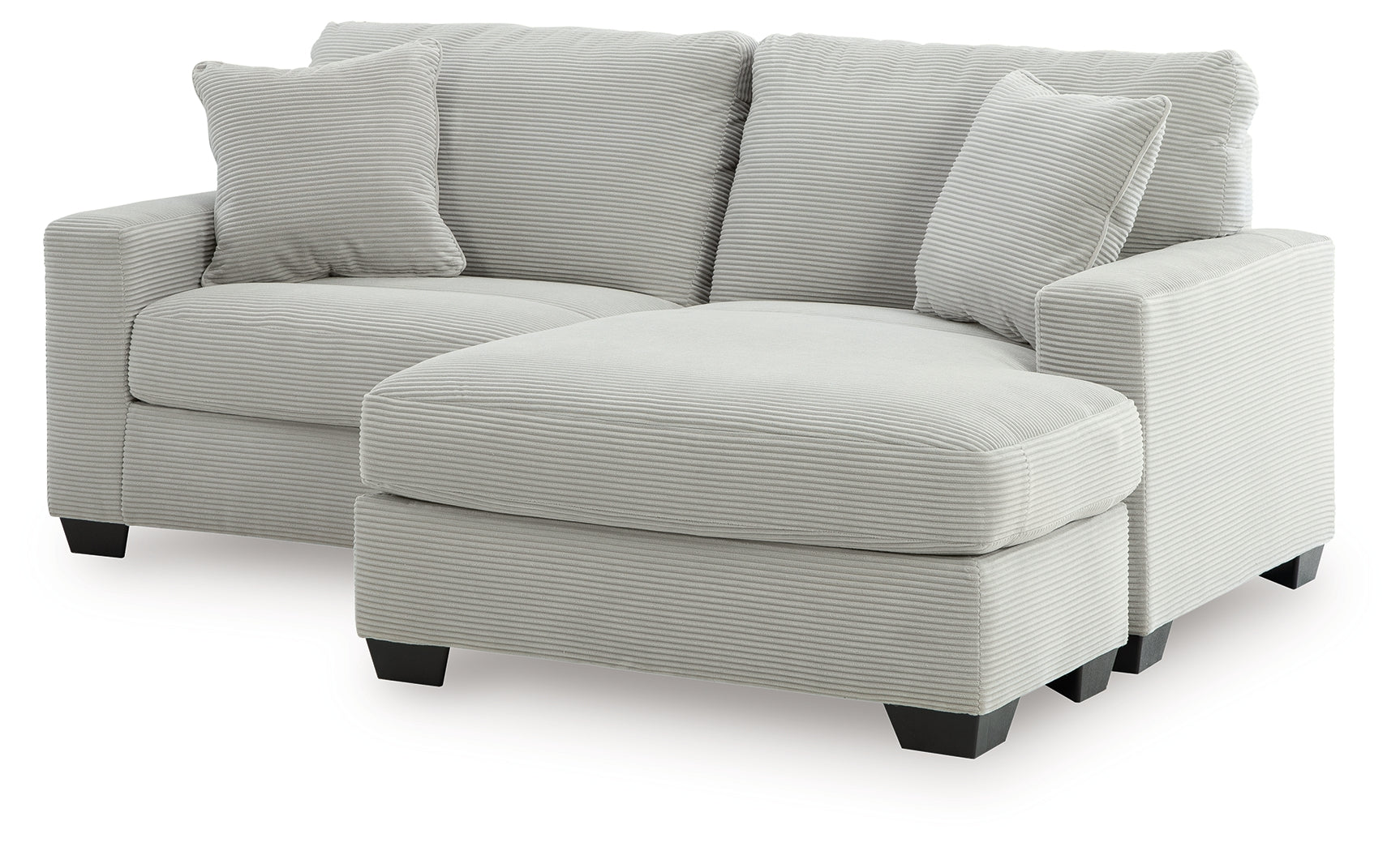 Greenbriar Smoke Velvet Sofa Chaise